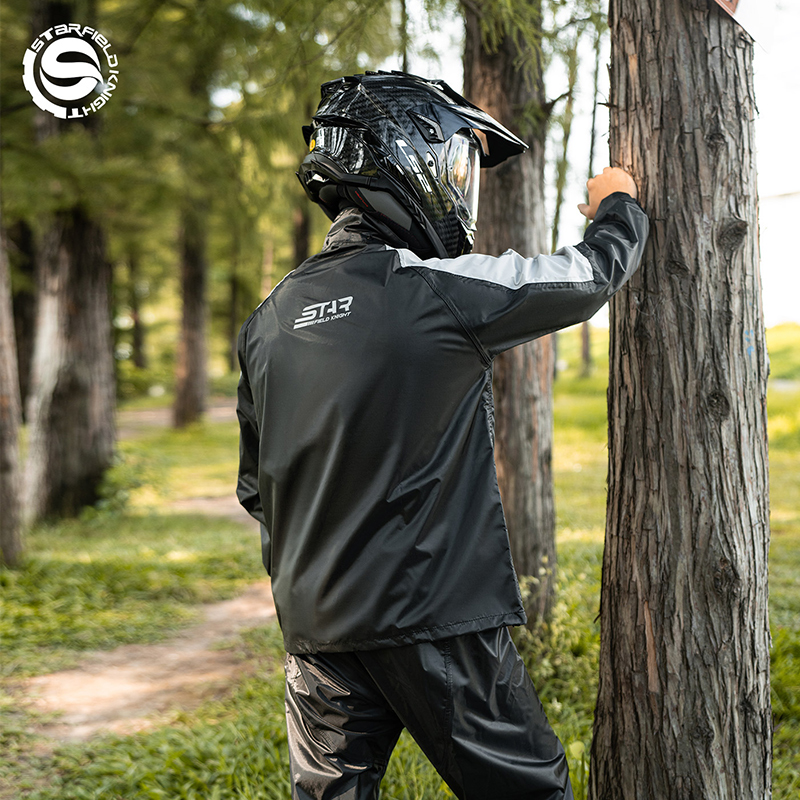Motorcycle Rain Suit - SFK Motorcycle Raincoat Rainpants Suit Men