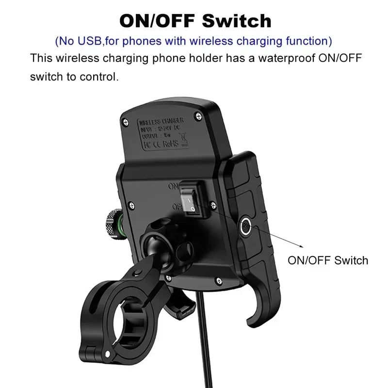 Motorcycle Holder With Wireles – Phone Mount Handlebar recenzja i cena