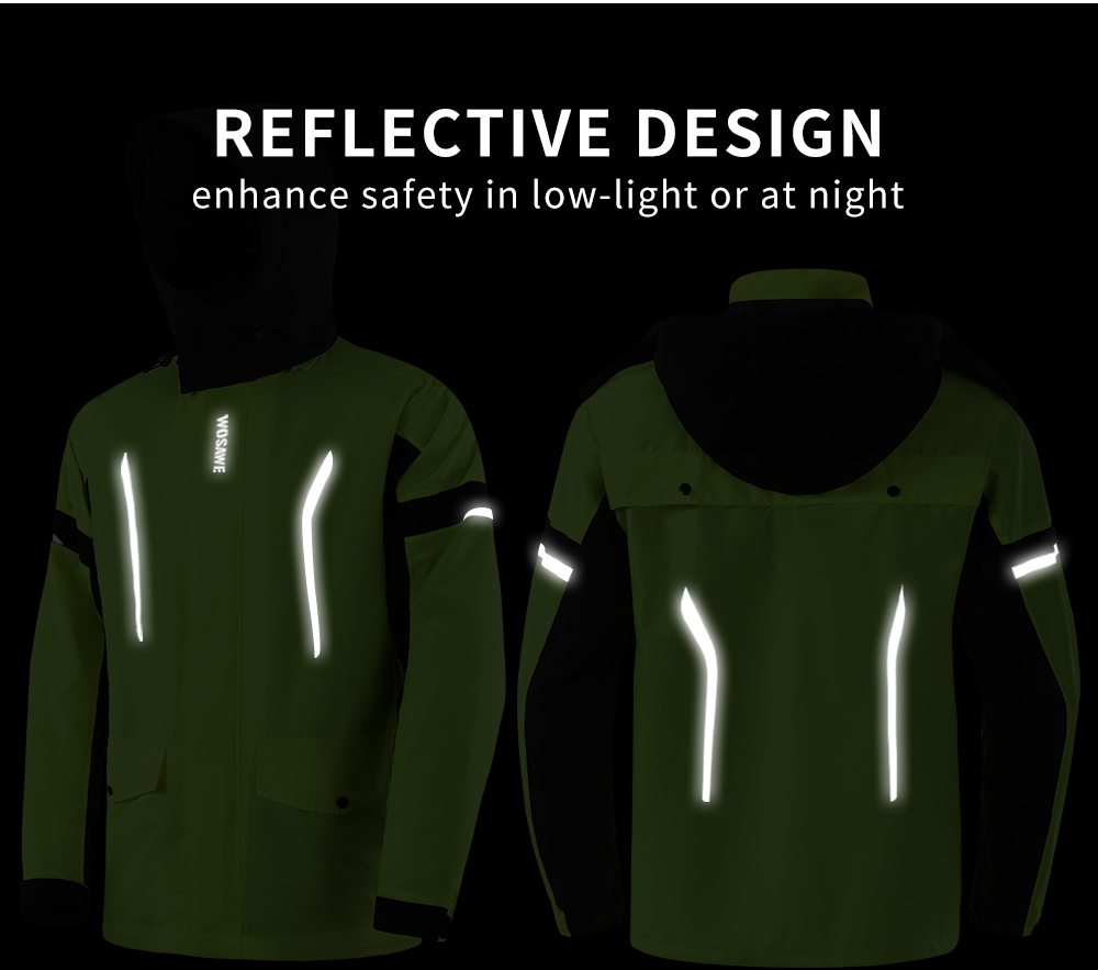 WOSAWE Motorcycle Raincoat Men – Motorcycle Rain Suit recenzja i cena