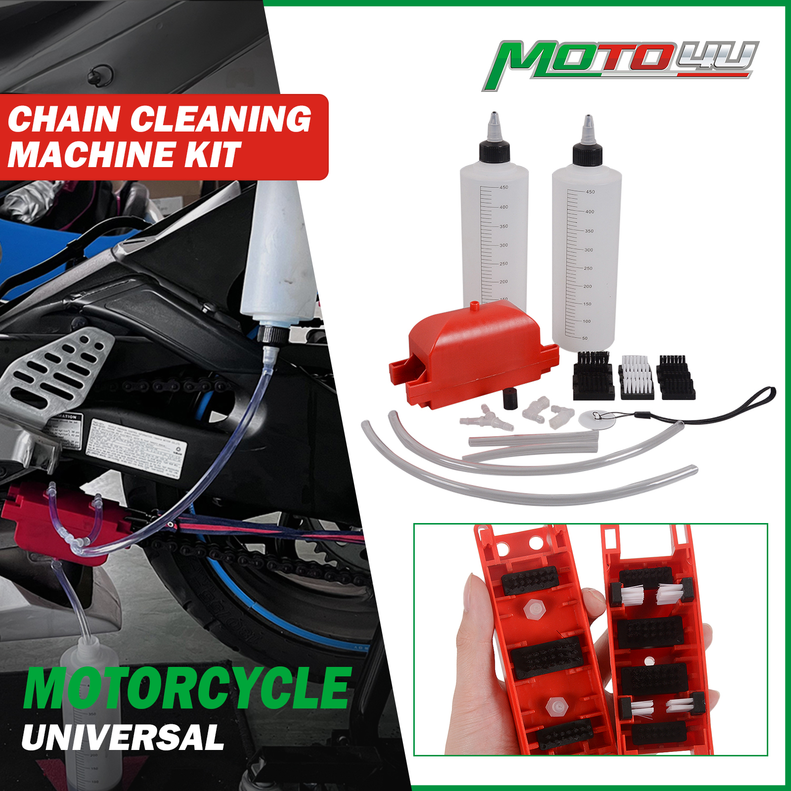 Chain Cleaning Machine kit Bru – Motorcycle Gear Clearance recenzja i cena