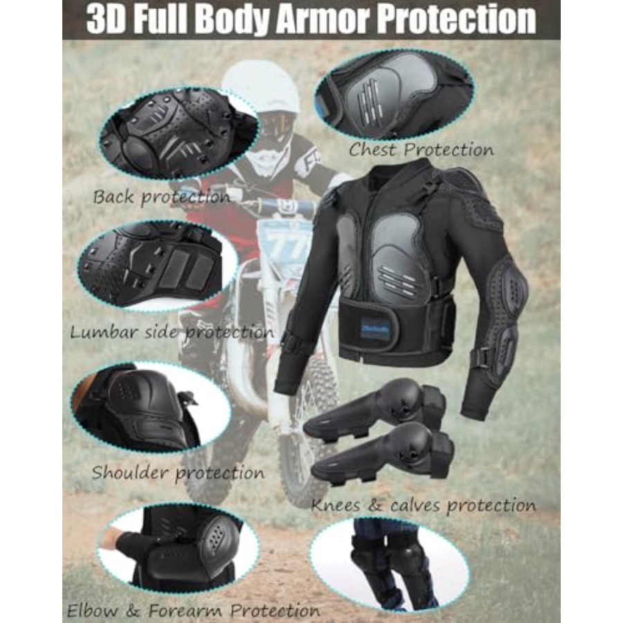 Motorcycle Jacket Armor Suit-D – Motorcycle Gear Cycle recenzja i cena