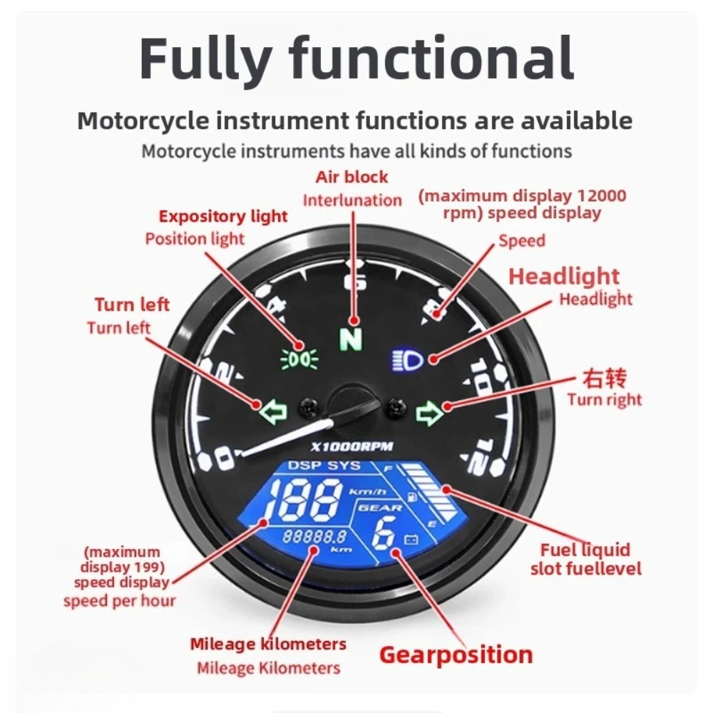 Universal Motorcycle Meter Spe – Motorcycle Gear On Sale recenzja i cena